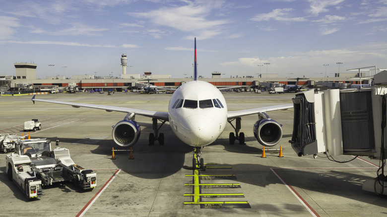 Delta plane at Atlanta airport