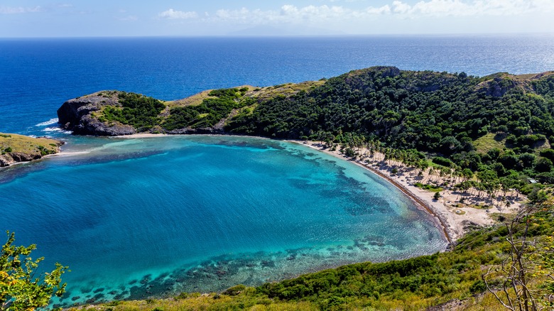 A Caribbean bay and peninsula