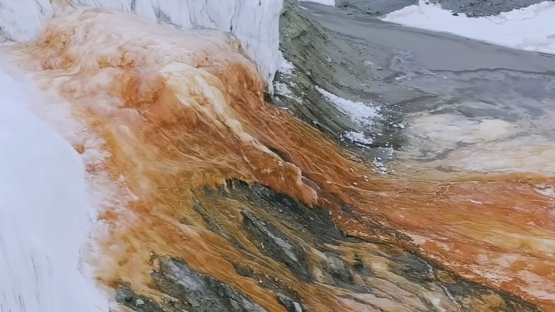 Aerial view of Blood Falls