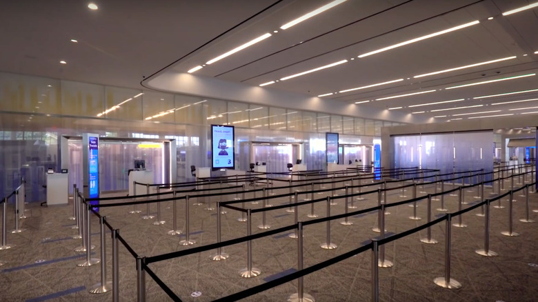 Screening hall at LaGuardia airport