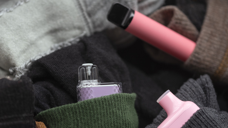 Vaping devices inside pockets