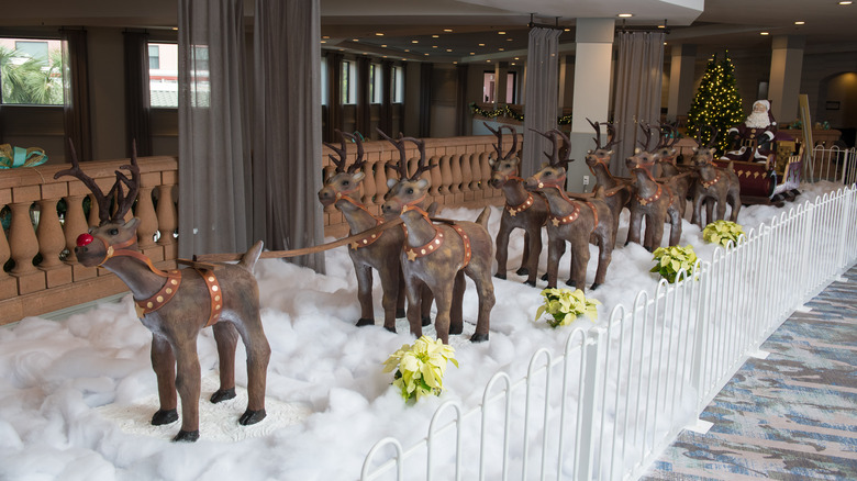 Santa sleigh in chocolate at Caribe Royale in Orlando