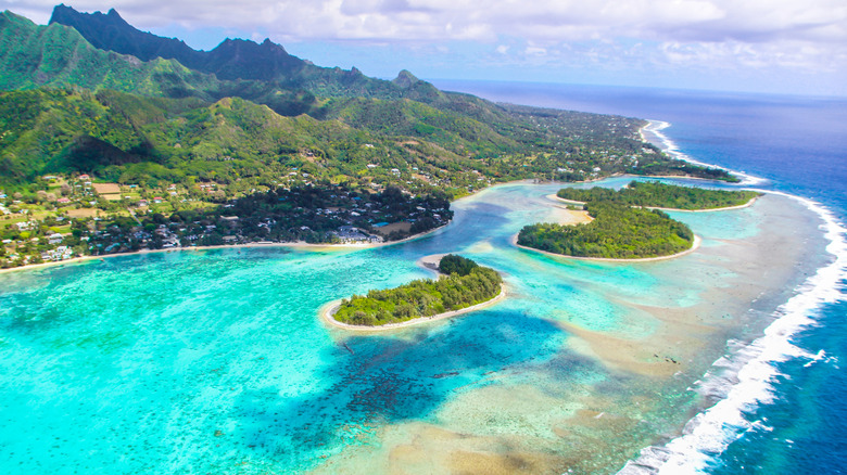 aerial view of Cook Islands