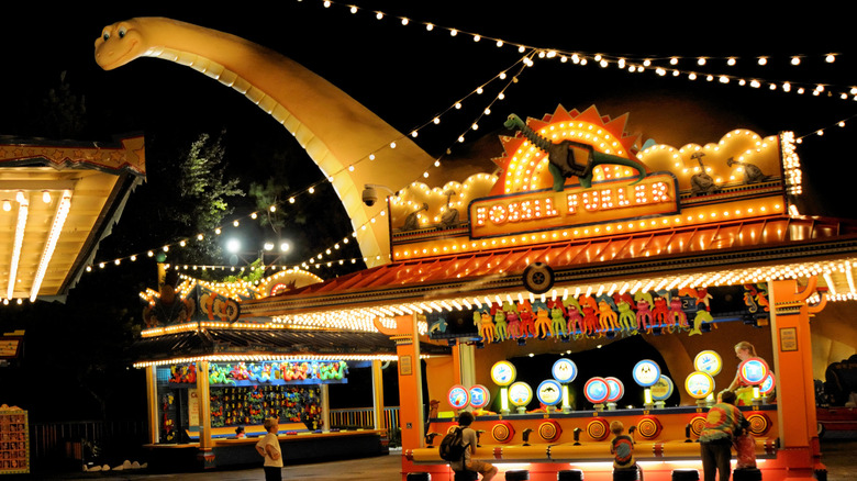 Dinoland USA at night