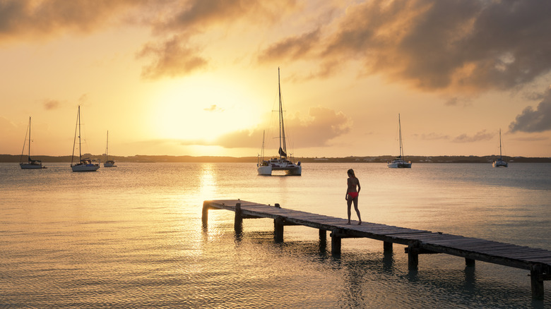 Dock on the Exumas, Bahamas