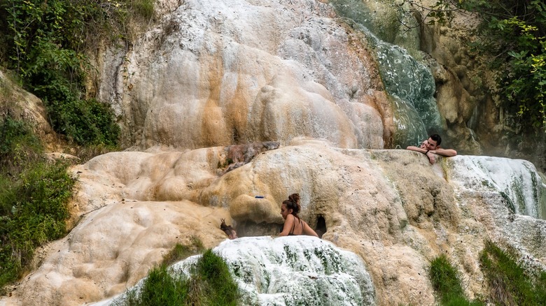 Italian thermal pools and rocks