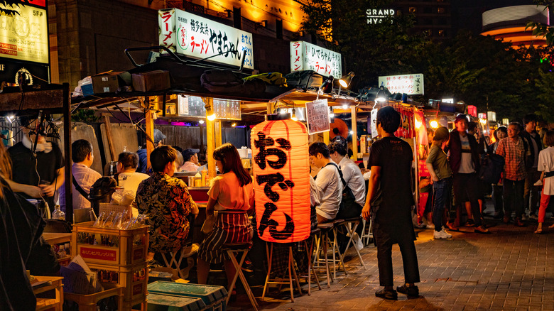 yatai market in Fukuoka, Japan