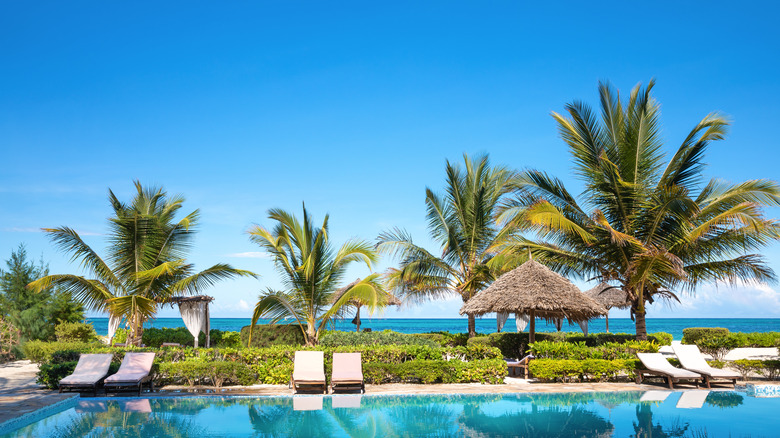 Pool at a luxury resort