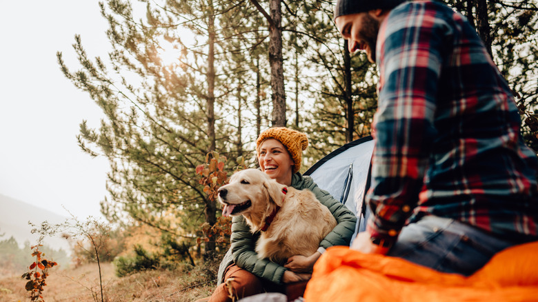 camping with dog