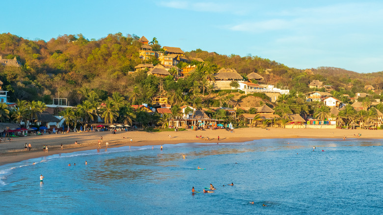 Mazunte beach and town