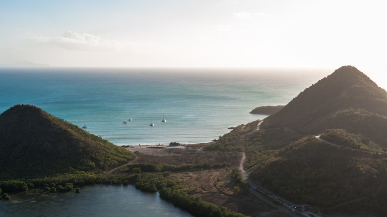 an aerial view of Hermitage on the Caribbean island of Antigua