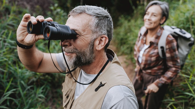 A couple birdwatching