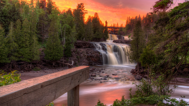 Gooseberry Falls State Park sunset