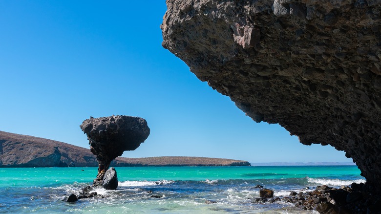 mushroom rock Balandra Beach