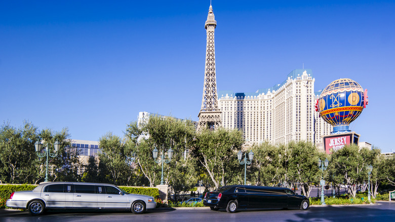 two limos outside Vegas hotels