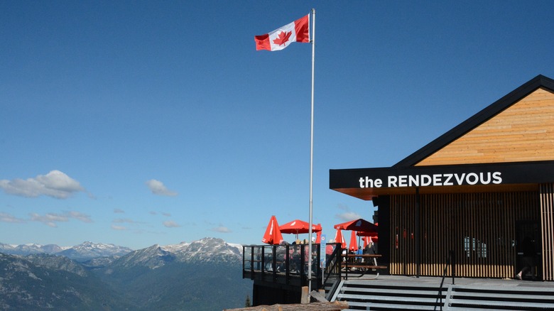 Canadian flag on Blackcomb