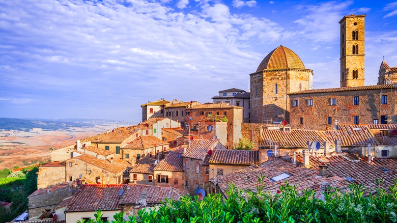 Hilltop town in Italy overlooking Tuscany