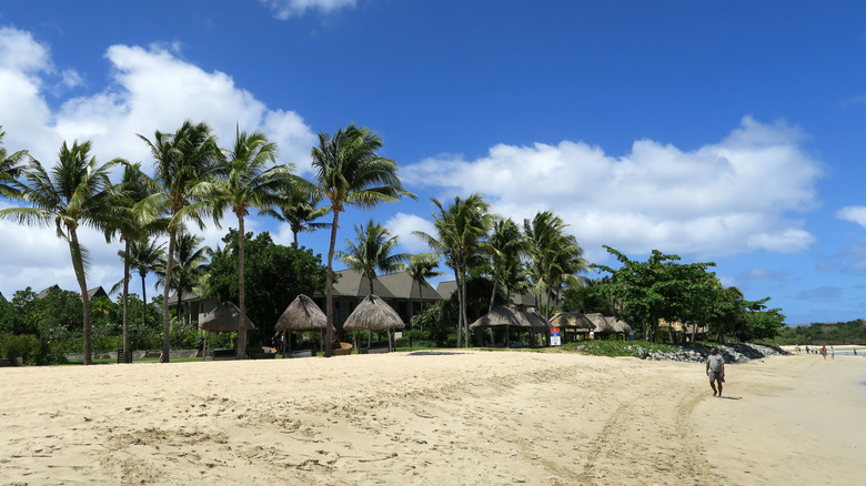 huts on Natadola Beach