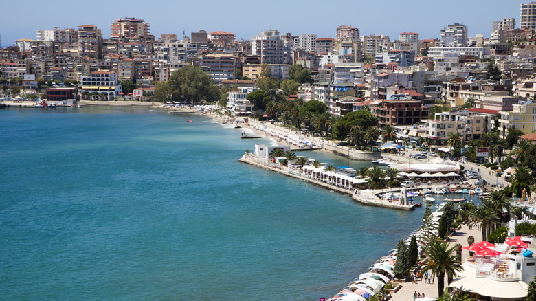 View of Sarande in Albania