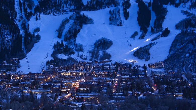 Downtown Aspen and slopes