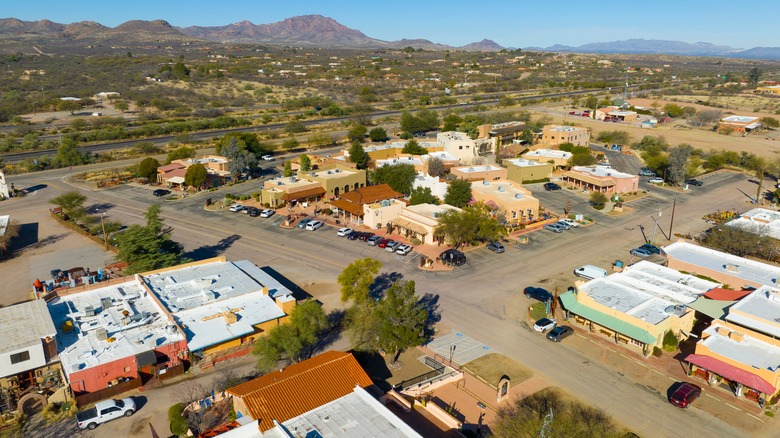 Aerial view of Tubac, Arizona 