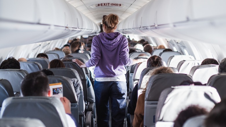 Interior of airplane 