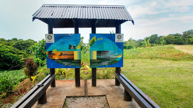 International Date Line on Taveuni