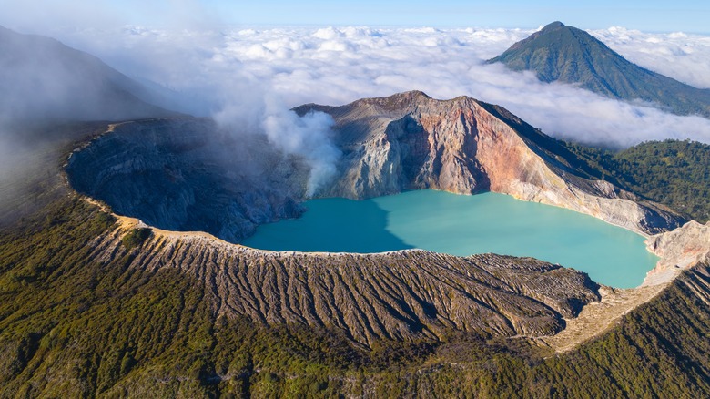 Caldera at Indonesia's Kawah Ijen