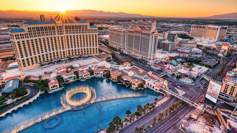 Aerial view of Las Vegas