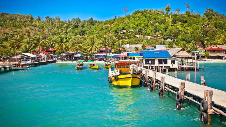 Boat docked in Koh Rong