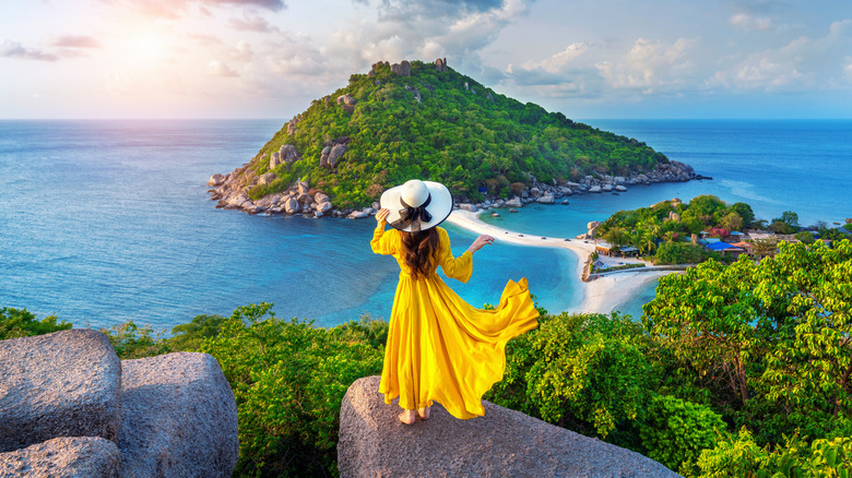 Woman admiring Koh Tao view