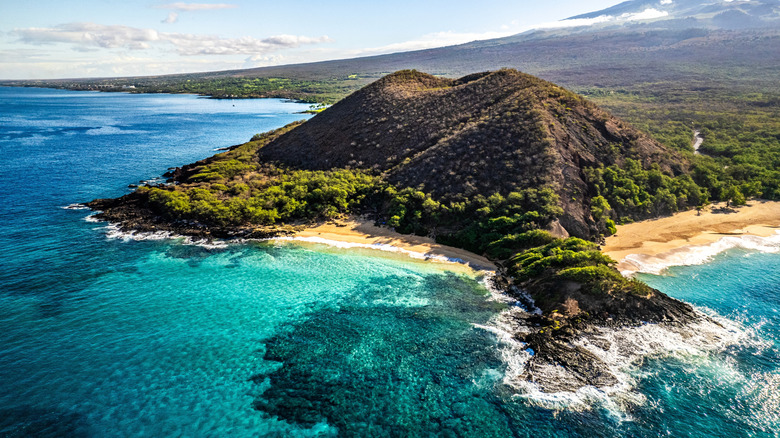 aerial view of Makena Beach