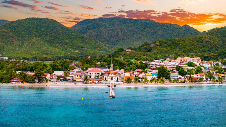 colorful buildings on Martinique coast