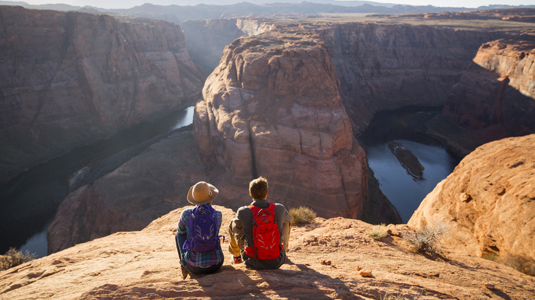 Hikers at Horseshoe Bend, Arizona