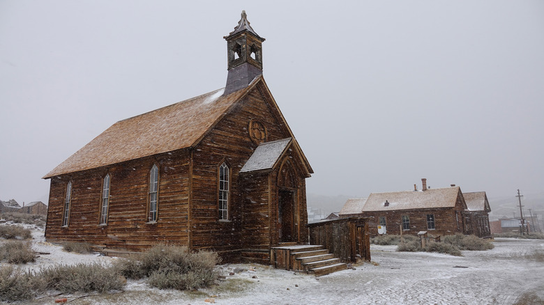 Snow in Bodie, CA 