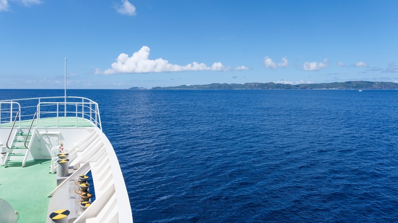 view from ferry to tokashiki island 