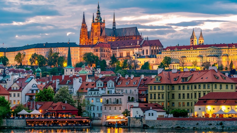 Prague Castle at sunset