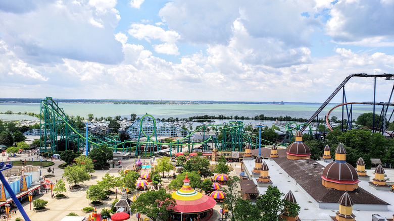 Aerial view of cedar point