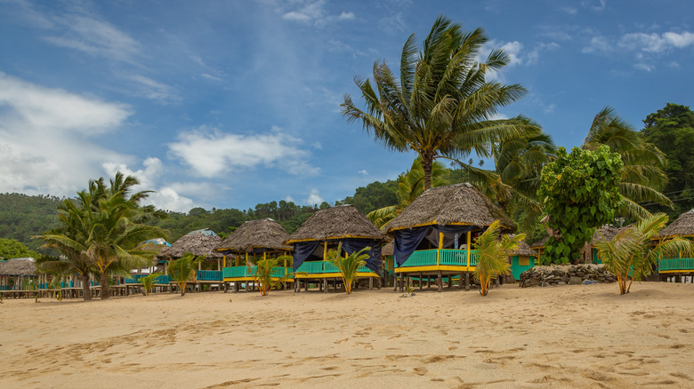 bungalows on Samoa beach