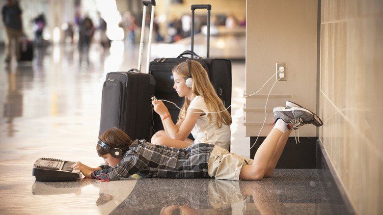 Kids sitting on floor