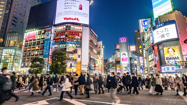 Busy intersection in Tokyo