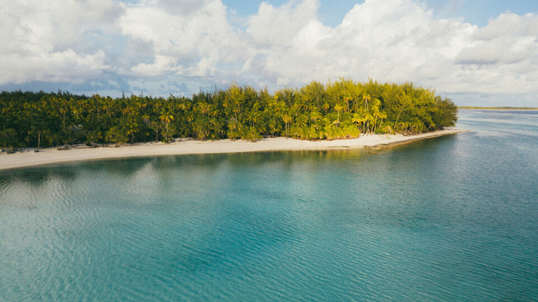 Aerial view of Tetiaroa Atoll