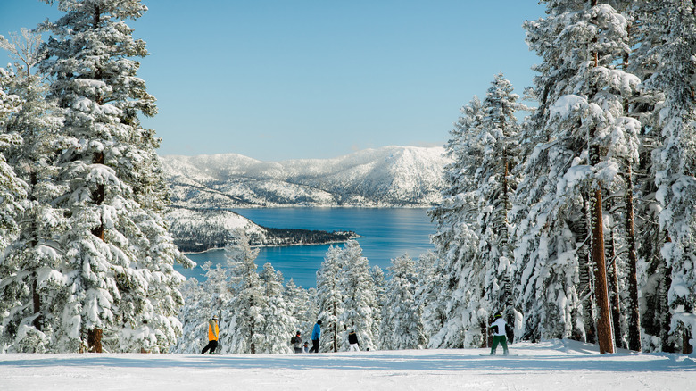 Snowy mountain in Lake Tahoe