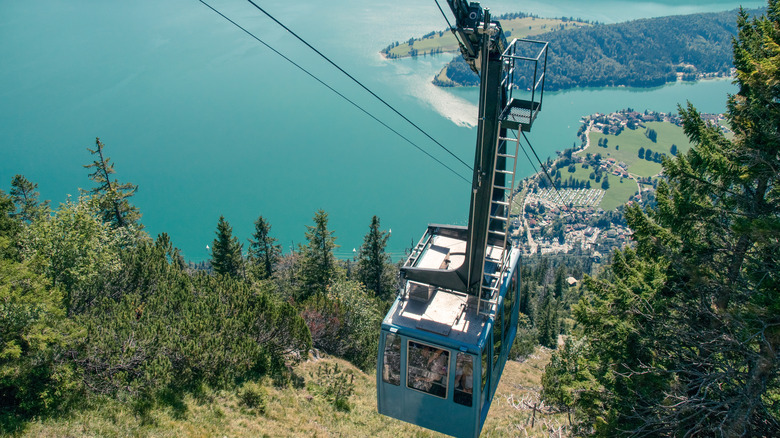 Cable car to summit of Herzogstandbahn in Walchensee, Germany