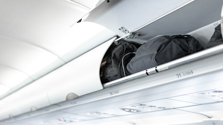 Overhead bin in plane 