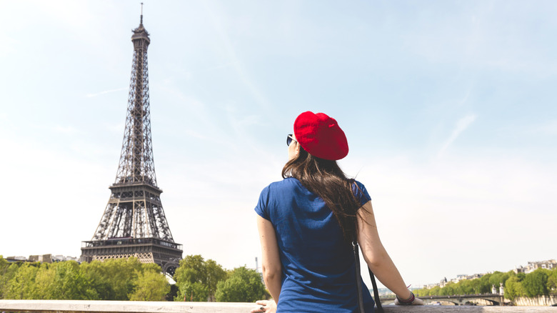 Woman wearing beret