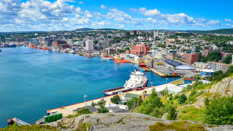 An aerial view of St. John's