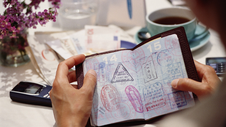 passport with lots of stamps