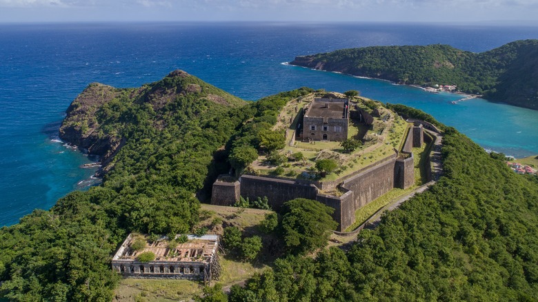 A fortress overlooking the ocean