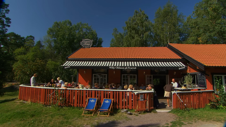 Tiled restaurant with outdoor seating